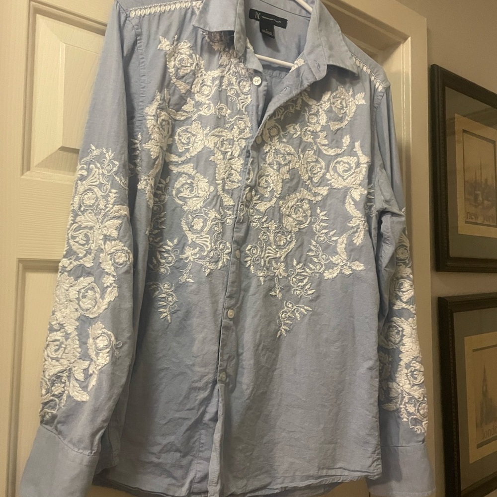 100% cotton INC International Concepts Light Blue Shirt